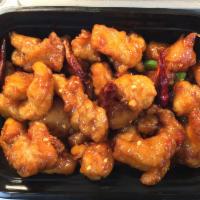 General Tso's Chicken · Deep Fried chicken in a sweet, savory and spicy General Tso's sauce.