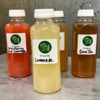 Organic Lemonade · made with fresh squeezed lemons and organic cane sugar-16 oz