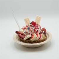 Sweet Dream Special · 3 scoops of ice cream of your choice, 2 fruit of choice, sprinkles, whipped cream, 2 cookies...