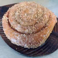 Crumb Glazed Cinnamon Roll Donut · 