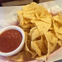 Chips and Salsa · Dip made from tomatos and onions. 