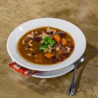 Portuguese Bean Soup · Ham, Portuguese sausage and beans in a hearty soup.