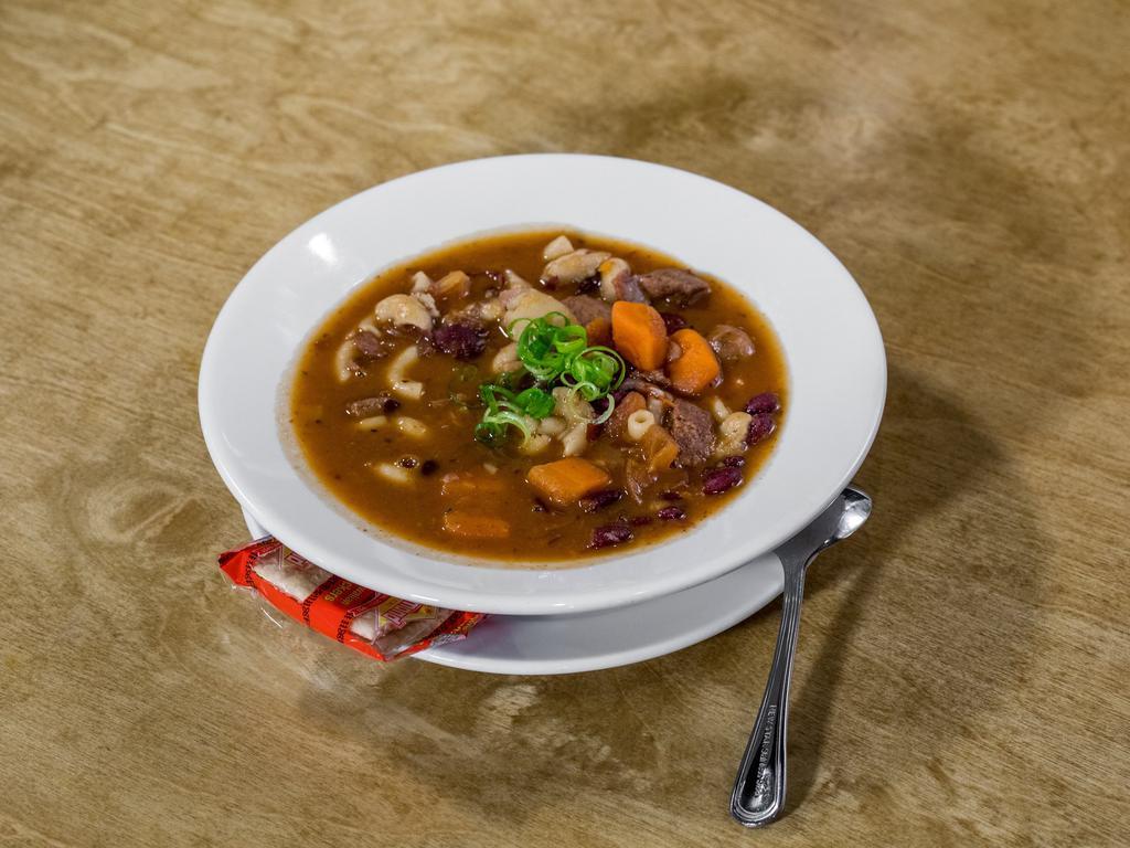 Portuguese Bean Soup · Ham, Portuguese sausage and beans in a hearty soup.
