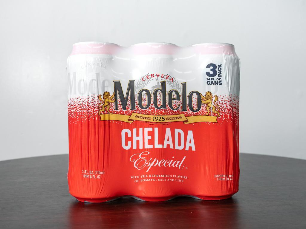 8) 3 Pack Can Modelo Chelada  · Must be 21 to purchase.
