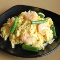 Shrimp Scrambled Egg Rice 蛋炒蝦仁飯 · 