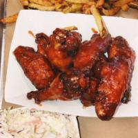Smoked Wings · slow and low cherry wood smoked chicken wings 