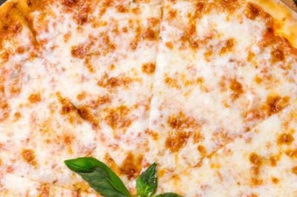 Cheese Please Flatbread · Flatbread topped with tomato sauce and Italian cheese.