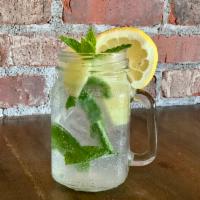 Ginger Mint Lemonade · Ginger syrup, lemonade and sparkling water.