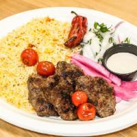 Meat Kafta Plate  · Grilled Kafta served with babel rice or fries, side salad and Tahini sauce 