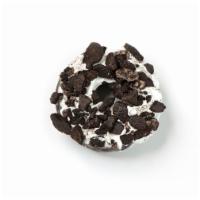Cookies & Cream · An all-ages favorite! Our chocolatey cake-style donut is topped with vanilla frosting and Or...