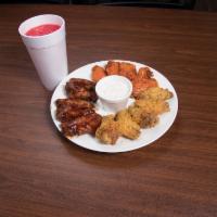Wings Combo · All combos with Drink&Fries.20Pcs Combo (Media F.F&Drink)  30,40Pcs Combo(Media F.F&2 Drink)...