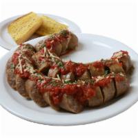 Sausage Links · 2 sausage links with marinara sauce. Served with garlic bread.