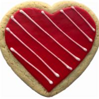 Valentine's Day Frosted · Our delicate sugar cookie shaped as a heart and decorated with soft icing.  One cookie, deco...