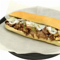 Grand Escape · Grilled sirloin with sautéed onions, mushrooms, green peppers
and melted provolone.