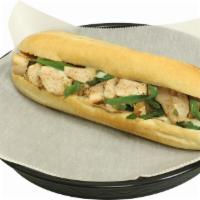 Grandest Chicken · Grilled chicken with sautéed onions, mushrooms, green peppers and melted provolone.