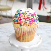 Little Princess Cupcake · Vanilla funfetti cake with vanilla buttercream and sprinkles.