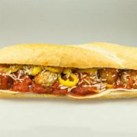 Meatball Sandwich · Large size meatballs covered in marinara sauce with melted provolone and Parmesan cheese and...