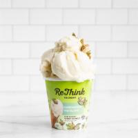 ReThink Ice Cream-Cardamom Pistachio · An old-time favorite, pistachio ice cream, complemented by cardamom sprinkles and chunks of ...