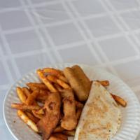 Combo Kids · 2 chicken tenders, 2 cheese sticks, one quesadilla and fries
