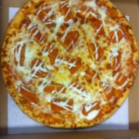 Buffalo Chicken Pizza · With blue cheese and Buffalo sauce. No pizza sauce.
