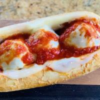 Meatball Panino · Italian meatballs, provolone and marinara sauce.