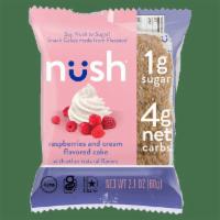 Raspberries and Cream Nush Cakes · Ingredients: water, organic flax, egg yolk, organic erythritol, organic coconut oil, organic...