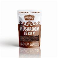 Curry Mushroom Jerky · Ingredients: shiitake mushroom stems, salt, soy sauce, soy bean oil, sugar, five spice powde...