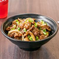 Pork Bulgogi Platter · Pork with house soy sauce

All platters come with white rice, two rotating banchans (sides) ...