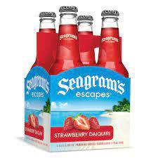 SEAGRAM'S ESCAPES STRAWBERRY DAQUIRI 4 PACK 11.2 FL OZ. BOTTLES · Must be 21 to purchase. Strawberry Daiquiri is made with juicy, bold strawberry flavor. Like all of our flavors, Strawberry Daiquiri is sweet and delicious.