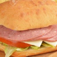 Salami and Cheese Sub · Add bacon for an additional charge.