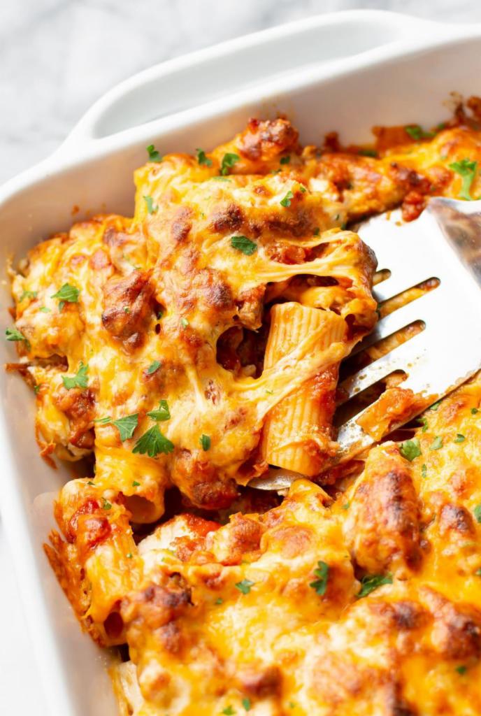 Baked Rigatoni · Add-ons for an additional charge.