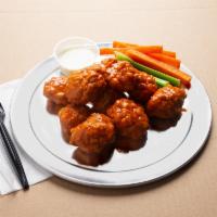 Boneless Wings · Cooked wing of a chicken coated in sauce or seasoning.