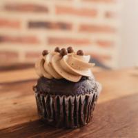 Chocolate Salted Caramel Cupcake · Chocolate cupcake topped with airy light salted caramel buttercream frosting. No modificatio...