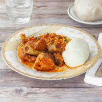 Efo Elegusi with Swallow of Your Choice · Efo elegusi come with 3 assorted meat and (1 swallow of your choice). Extra swallow for an a...