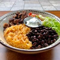 Burrito Bowl · Lettuce or Rice Bowl filled with Beans, Cheese, Pico de Gallo, Sour Cream, and Your Choice o...