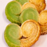 Matcha covered Palmiers · 