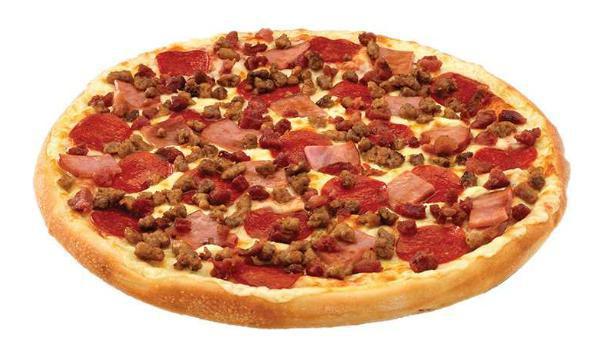All Meat Pizza · Pepperoni, ham, Italian sausage, ground beef, and bacon.