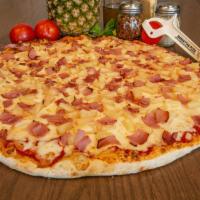 Hawaiian Pizza · Ham, pineapple, mozzarella and tomato sauce.