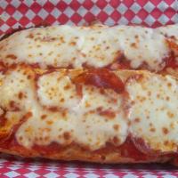 3. Pizza Grinder · Pepperoni, our homemade pizza sauce. Baked and served hot, with our 4 cheese blend of mozzar...