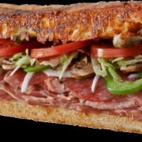20. Spicy Italian - NEW! · IT'S NEW! Capicola or our ham, pepperoni, salami, onions, green peppers, mayo, lettuce and t...