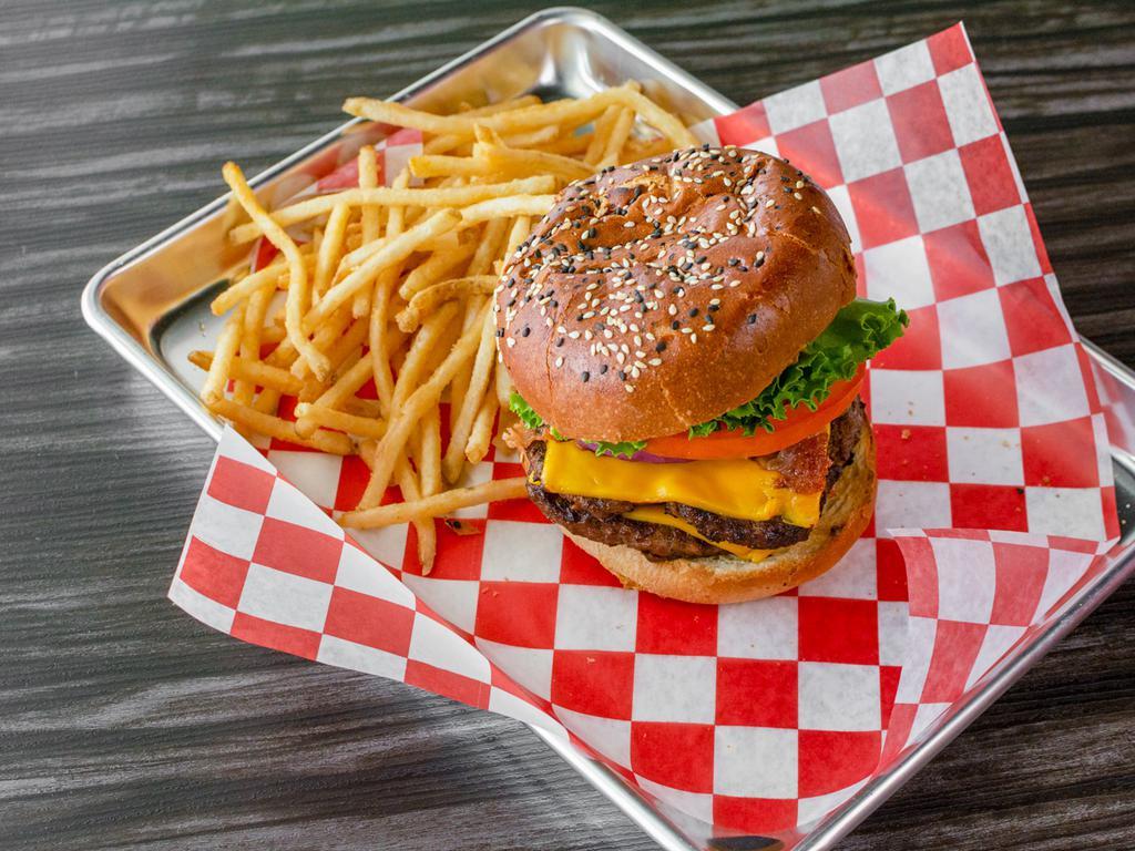 Single Shack Burger · Comes with fries and small drinks.