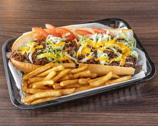 Little Joey's Cheesesteak  · A cheesesteak hoagie lettuce, tomato and onion. Add extras for an additional charge.