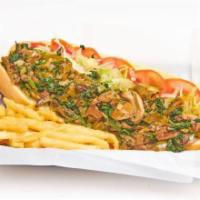 Grilled Veggie N Cheese Cheesesteak  · Mushroom, spinach, green peppers, choice of cheese, wit grilled onions.