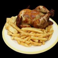Whole Charcoal Broiled Chicken · Peruvian style. Served with choice of 2 sides.