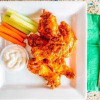 Buffalo Wings · 6 wings served with carrots, celery, and ranch.