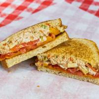 Tuna Melt Sandwich  · Tuna salad, cheddar cheese, and tomato. Add ons for an additional charge.
