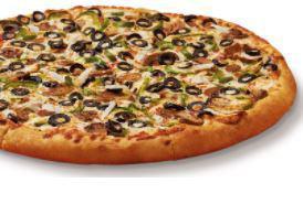 Veggie Pizza · Black olives, mushroom, green pepper, and onion.