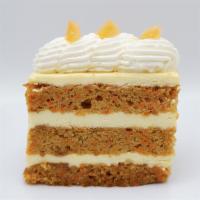 Carrot Cake · The classic spiced cake filled with fresh carrots and creamy icing. 3.52 oz.