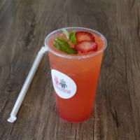 Strawberry Mint Lemon Tea · Strawberry lemonade.