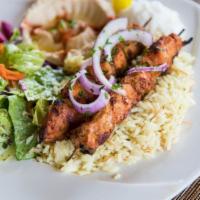 Chicken Kebab · Charbroiled chicken breast, marinated in lemon juice, olive oil and spices
